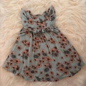 EUC Posh Peanut Blue Floral Natalie Print Dress 2T